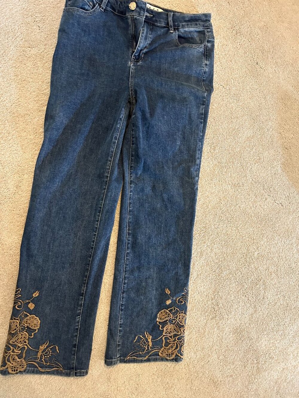 Embroidered Jeans, Size 10, Charlie B brand
